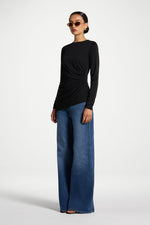 Asymmetric Top & Cape Set - Black