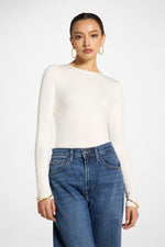 Bamboo Long Sleeve Bodysuit - Ivory