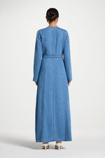 Denim Button Down Maxi Dress