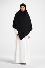 Jersey Khimar Hijab - Black