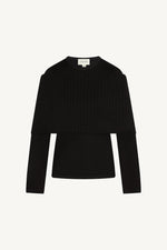 Knit Drape Top - Black