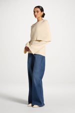 Knit Drape Top - Moonlight