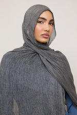 Modal Crinkle Hijab - Graphite