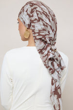 Printed Square Chiffon Hijab - Cloudburst