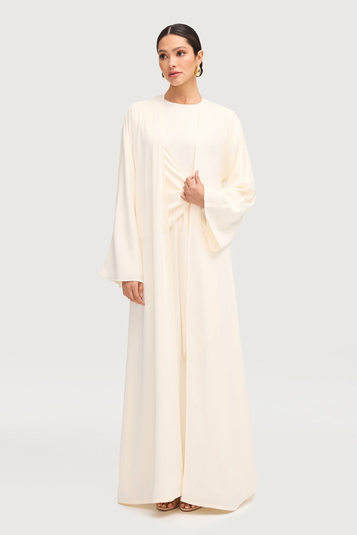 Sofia Open Abaya - Off White