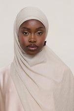 Stretch Stripe Hijab - Cloud