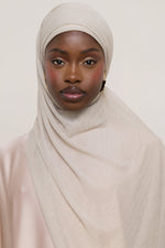 Stretch Stripe Hijab - Cloud
