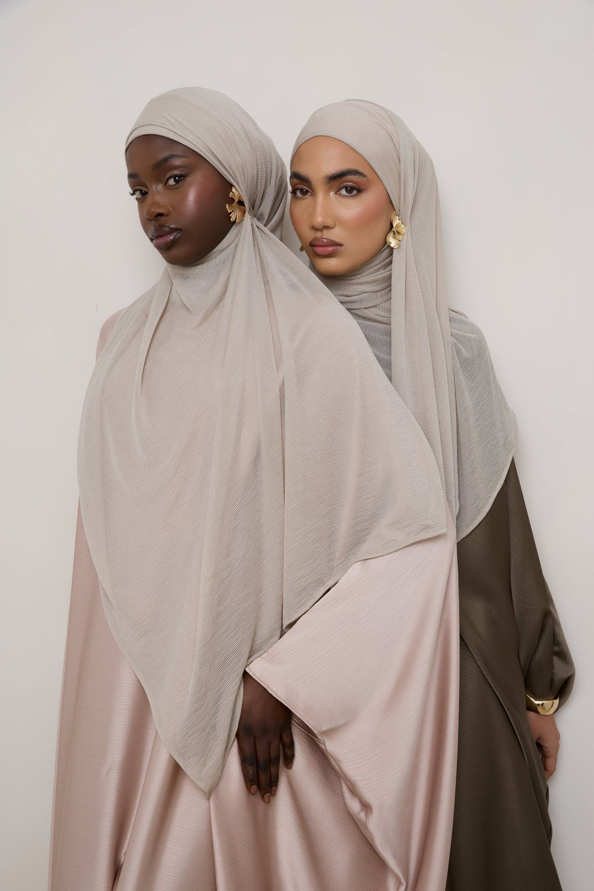 Stretch Stripe Hijab - Cloud