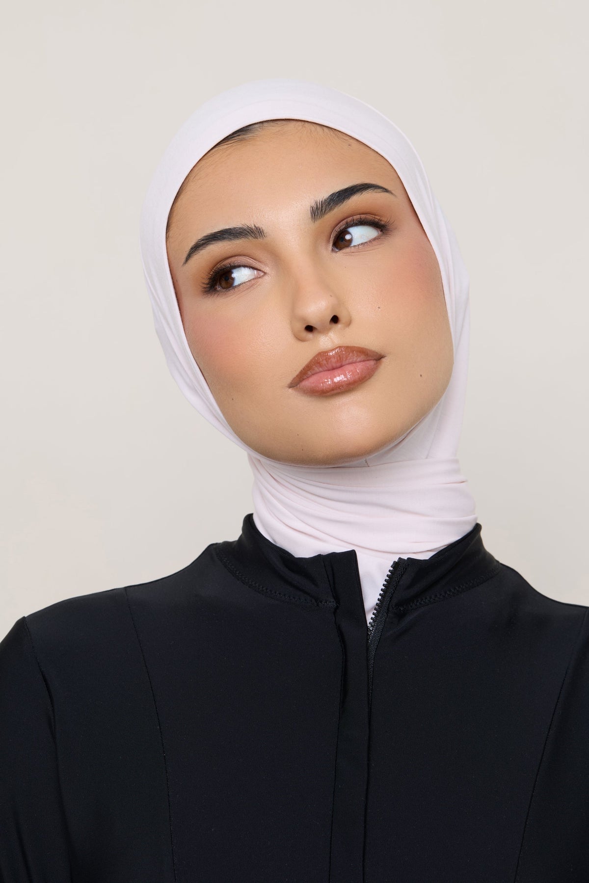 Amira Bamboo Jersey Instant Hijab - Petal Pink