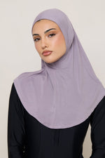 Amira Bamboo Jersey Instant Hijab - Purple Dove