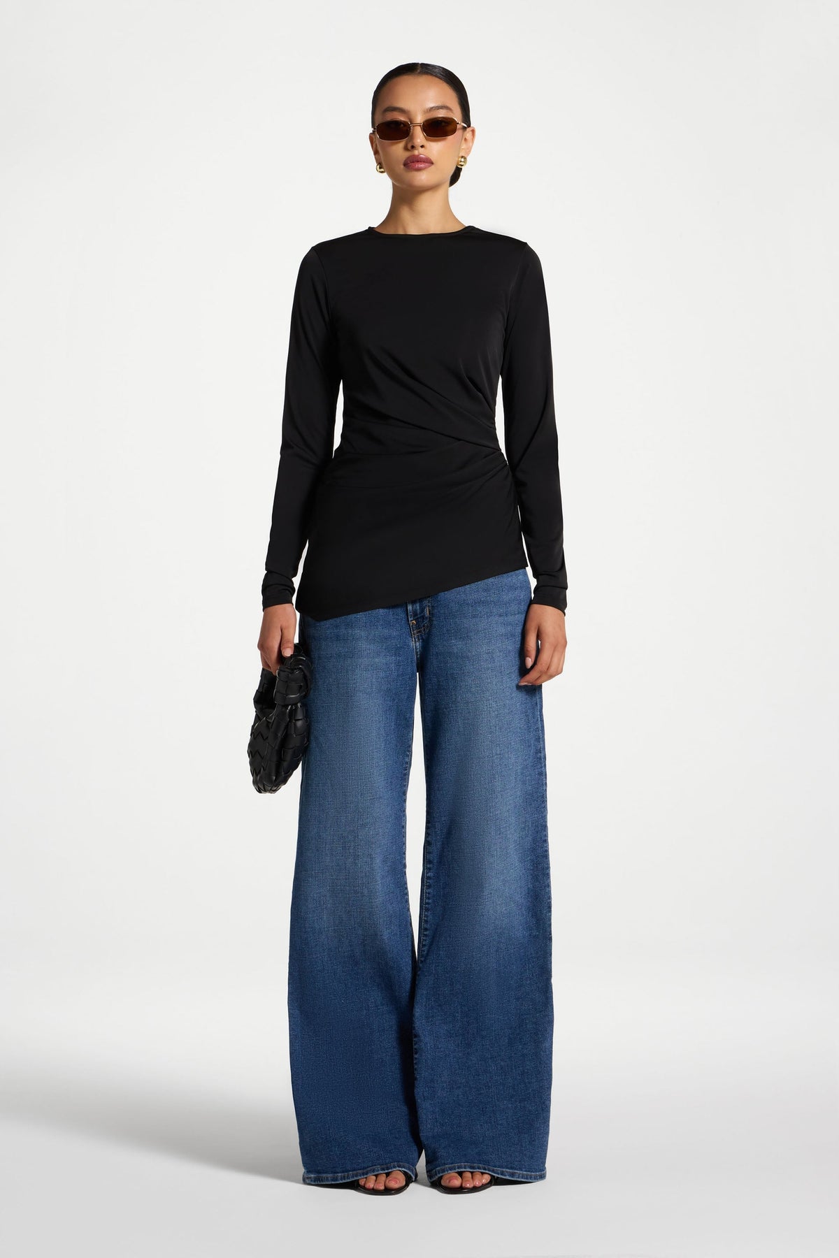 Asymmetric Top & Cape Set - Black
