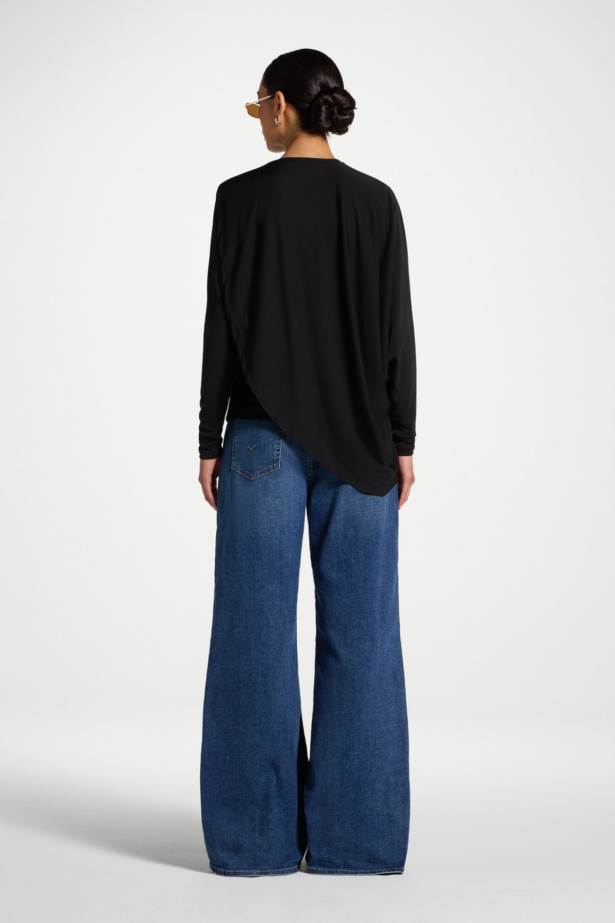 Asymmetric Top & Cape Set - Black