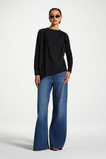 Asymmetric Top & Cape Set - Black