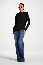 Asymmetric Top & Cape Set - Black