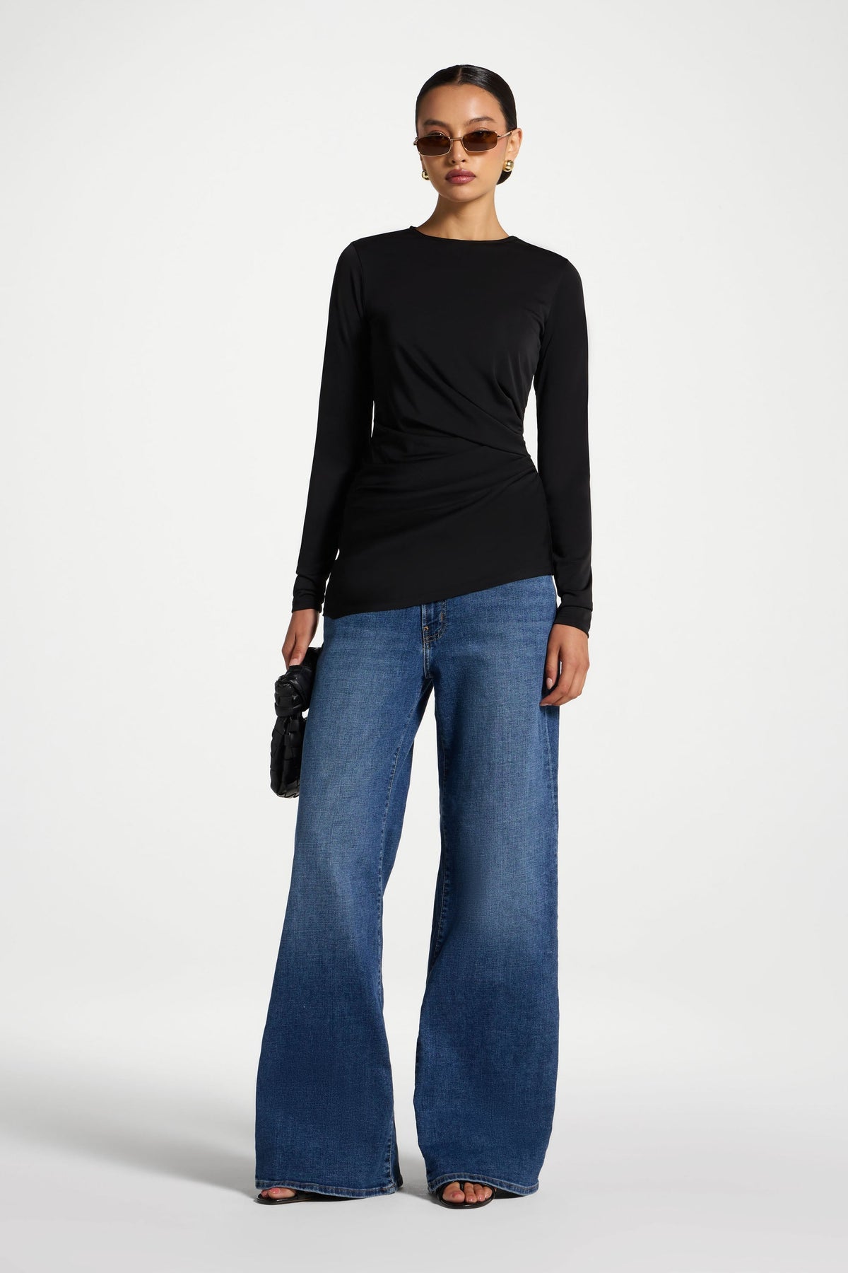 Asymmetric Top & Cape Set - Black