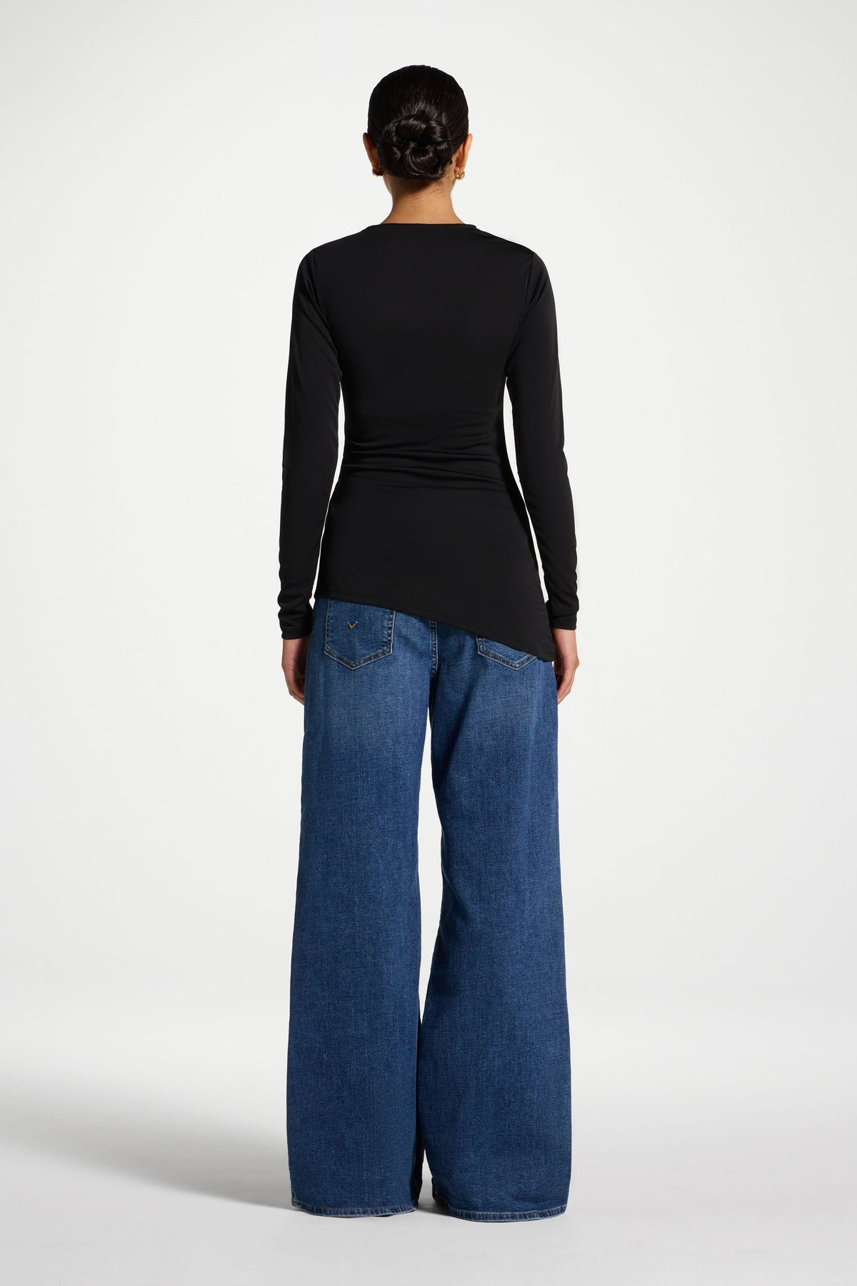 Asymmetric Top & Cape Set - Black