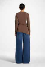 Asymmetric Top & Cape Set - Coffee Quartz