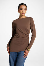Asymmetric Top & Cape Set - Coffee Quartz