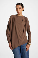 Asymmetric Top & Cape Set - Coffee Quartz
