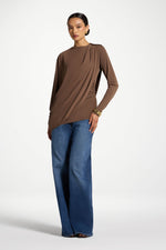 Asymmetric Top & Cape Set - Coffee Quartz