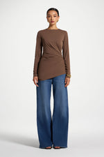 Asymmetric Top & Cape Set - Coffee Quartz