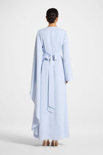 Asymmetric Sleeve Maxi Dress - Frost