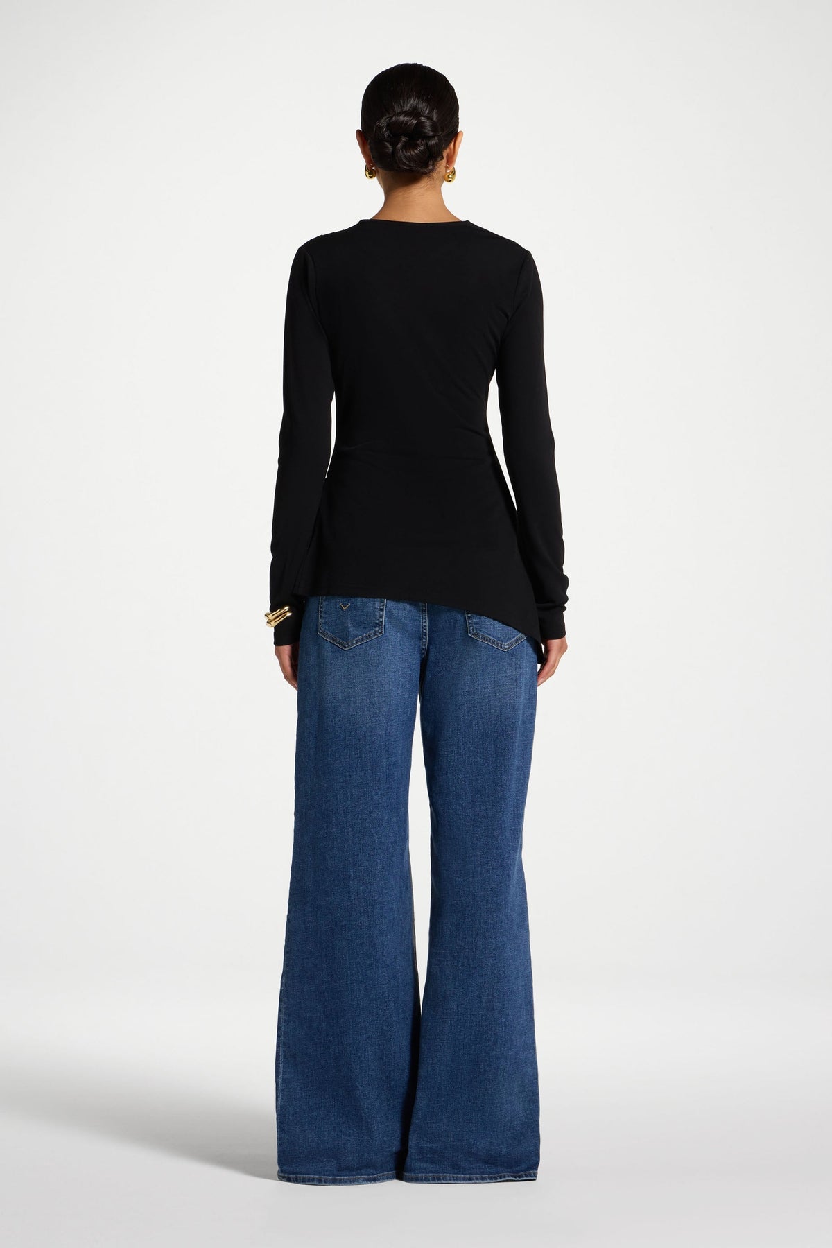 Asymmetric Stretch Top - Black