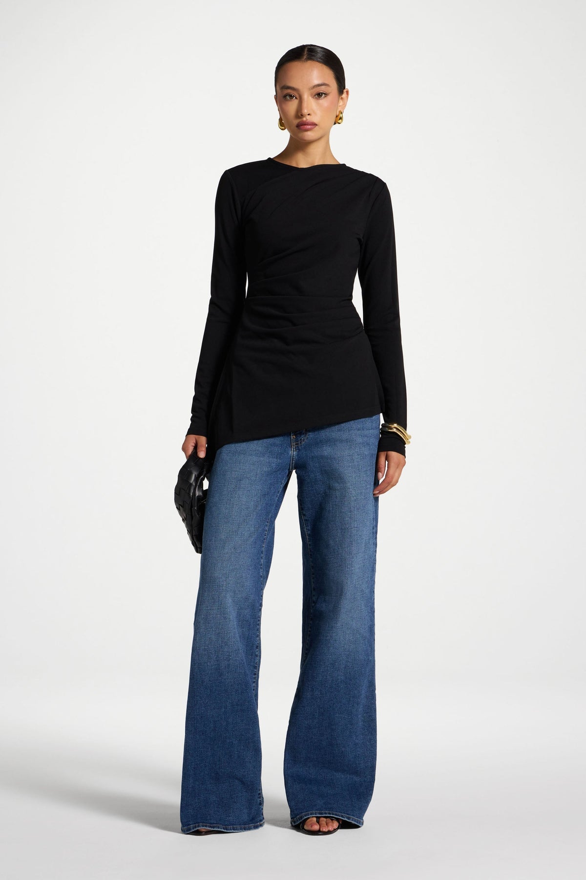 Asymmetric Stretch Top - Black