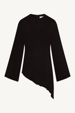 Asymmetric Textured Top - Black