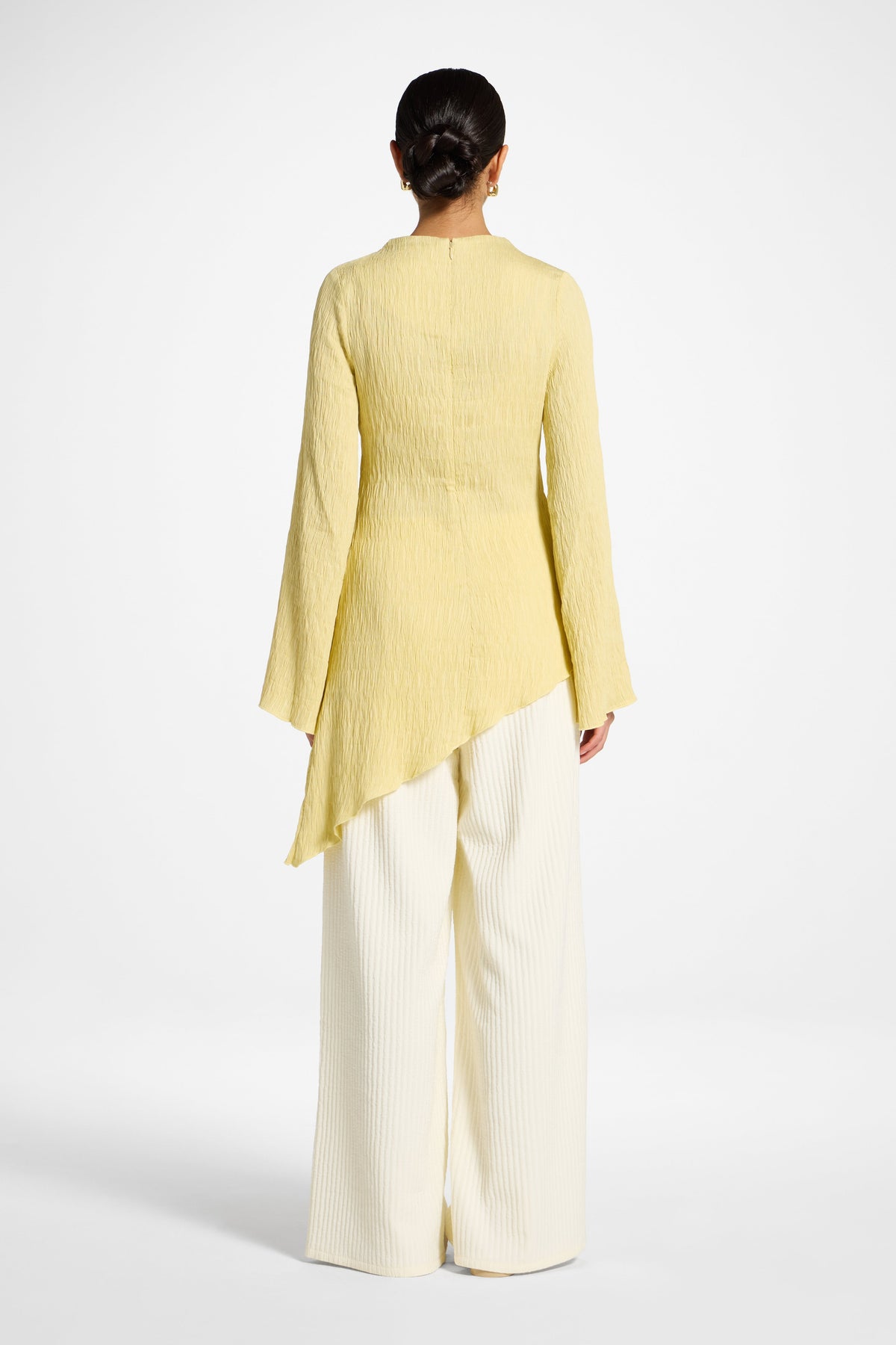 Asymmetric Textured Top - Pomelo