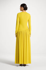 Asymmetrical Waist Rouched Maxi Dress - Mango Mint