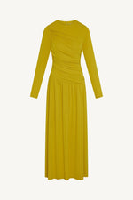 Asymmetrical Waist Rouched Maxi Dress - Mango Mint