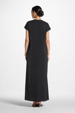 Baby Sleeve Inner Maxi Dress - Black