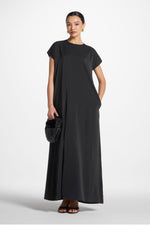 Baby Sleeve Inner Maxi Dress - Black