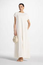 Baby Sleeve Inner Maxi Dress - Coconut Milk
