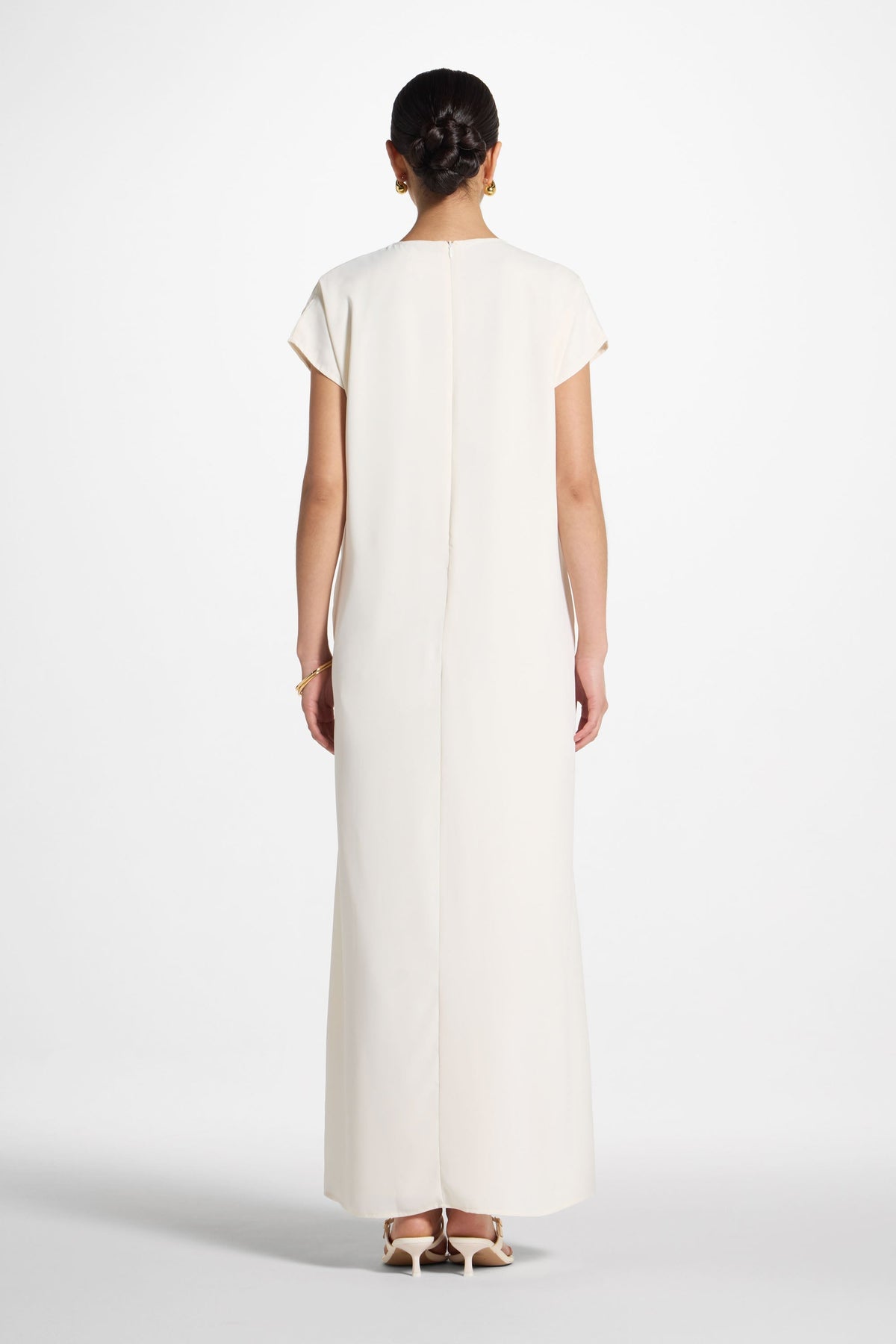 Baby Sleeve Inner Maxi Dress - Coconut Milk