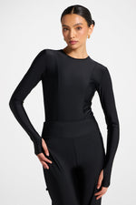 Back Zip Swimsuit - Black