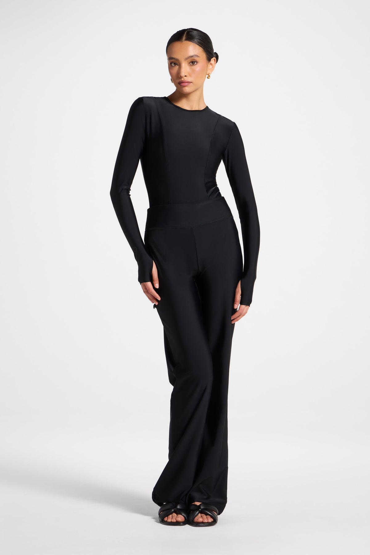 Back Zip Swimsuit - Black