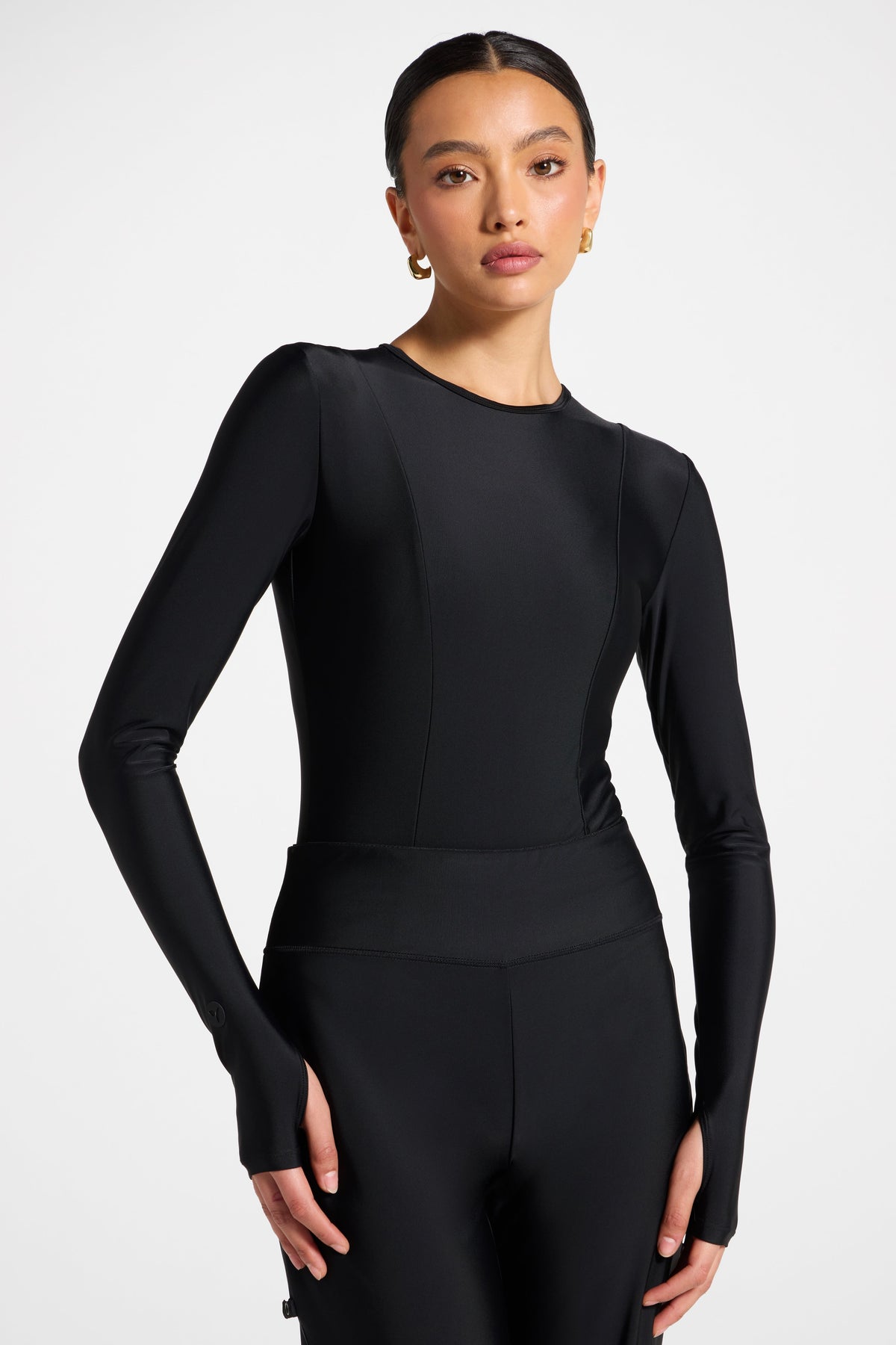 Back Zip Swimsuit - Black