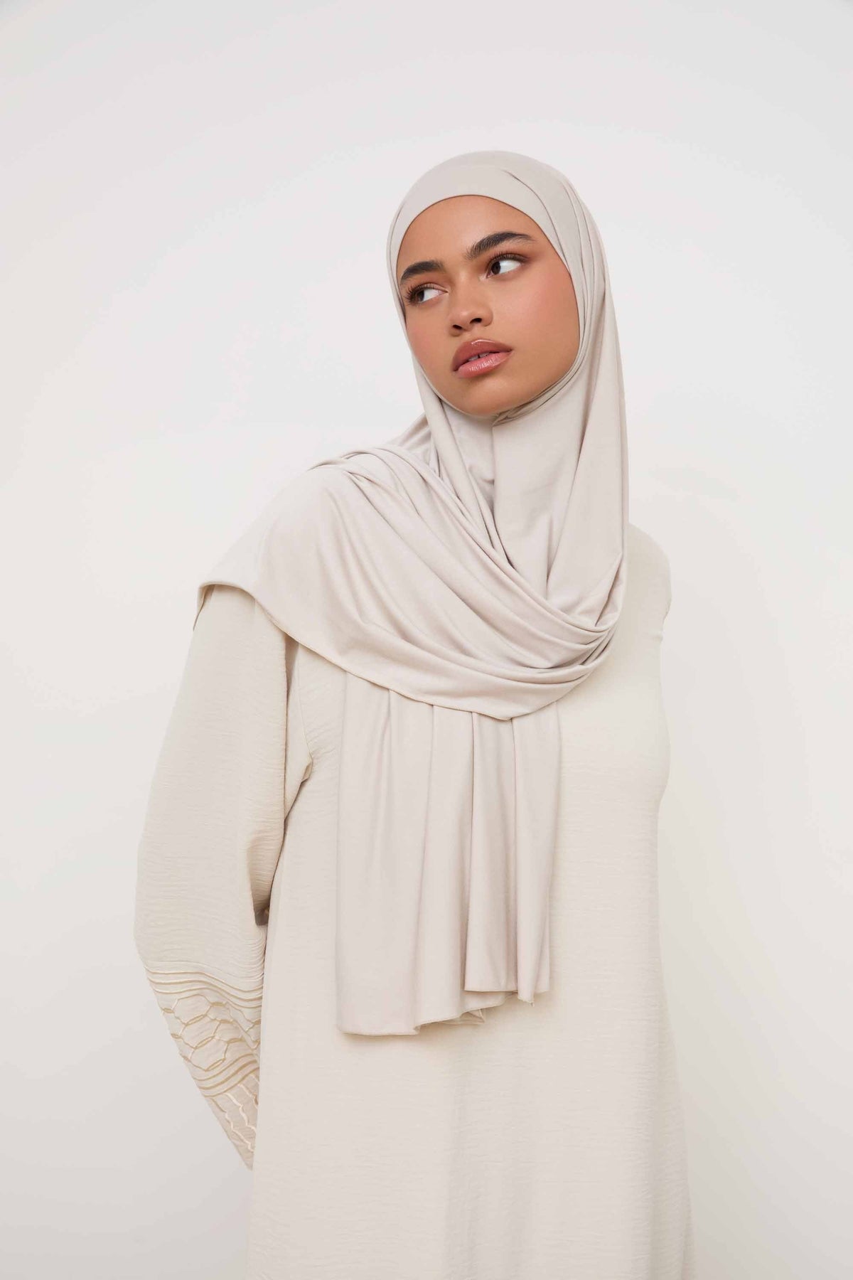 Bamboo Jersey Hijab - Cloud