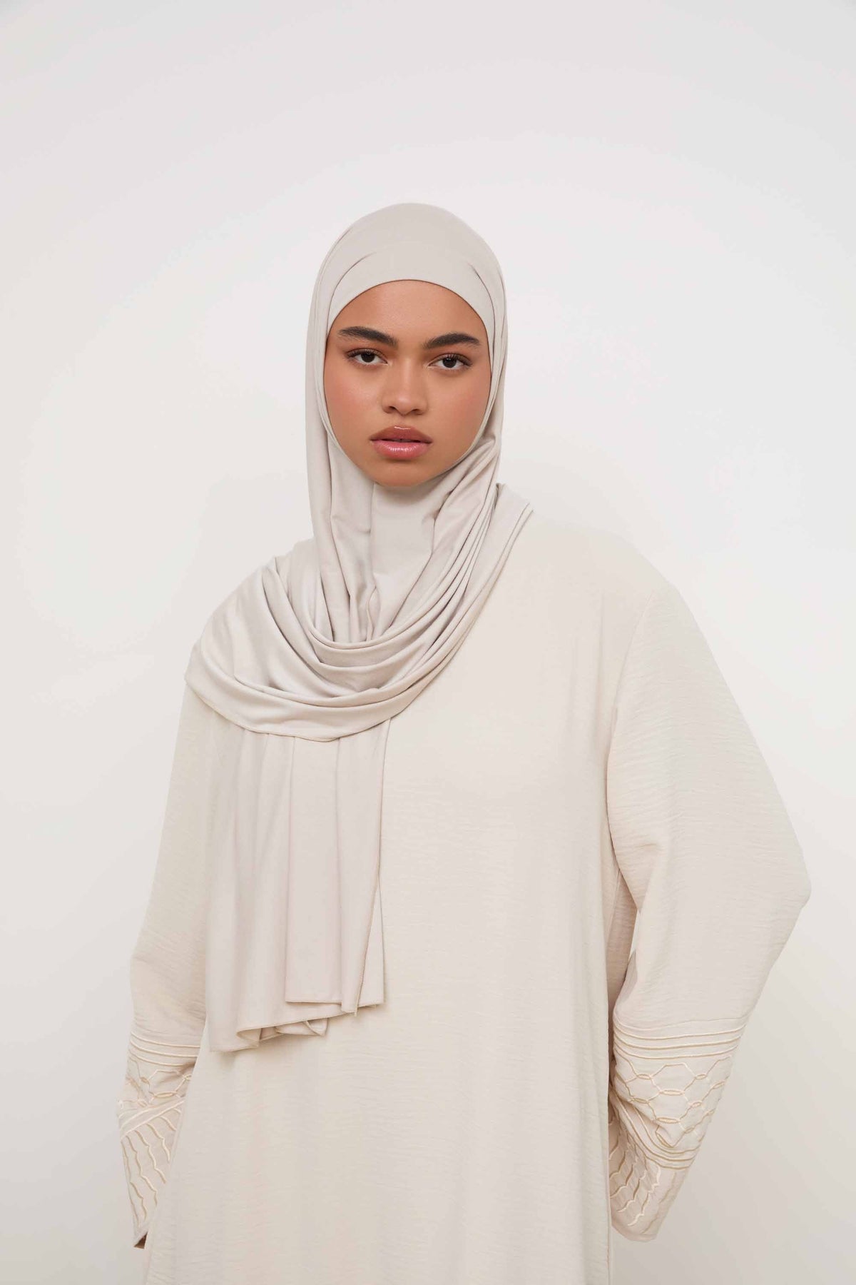 Bamboo Jersey Hijab - Cloud