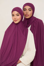 Bamboo Jersey Hijab - Grape