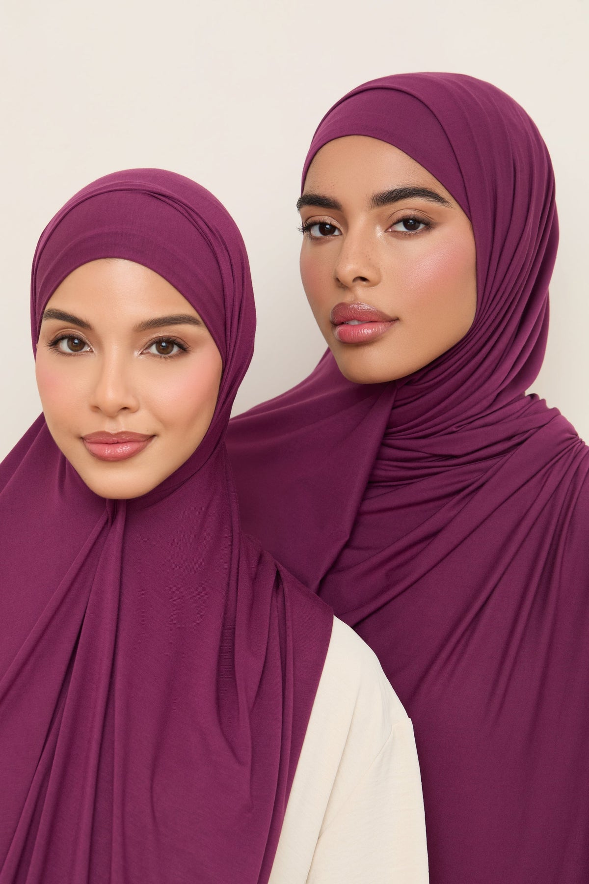 Bamboo Jersey Hijab - Grape