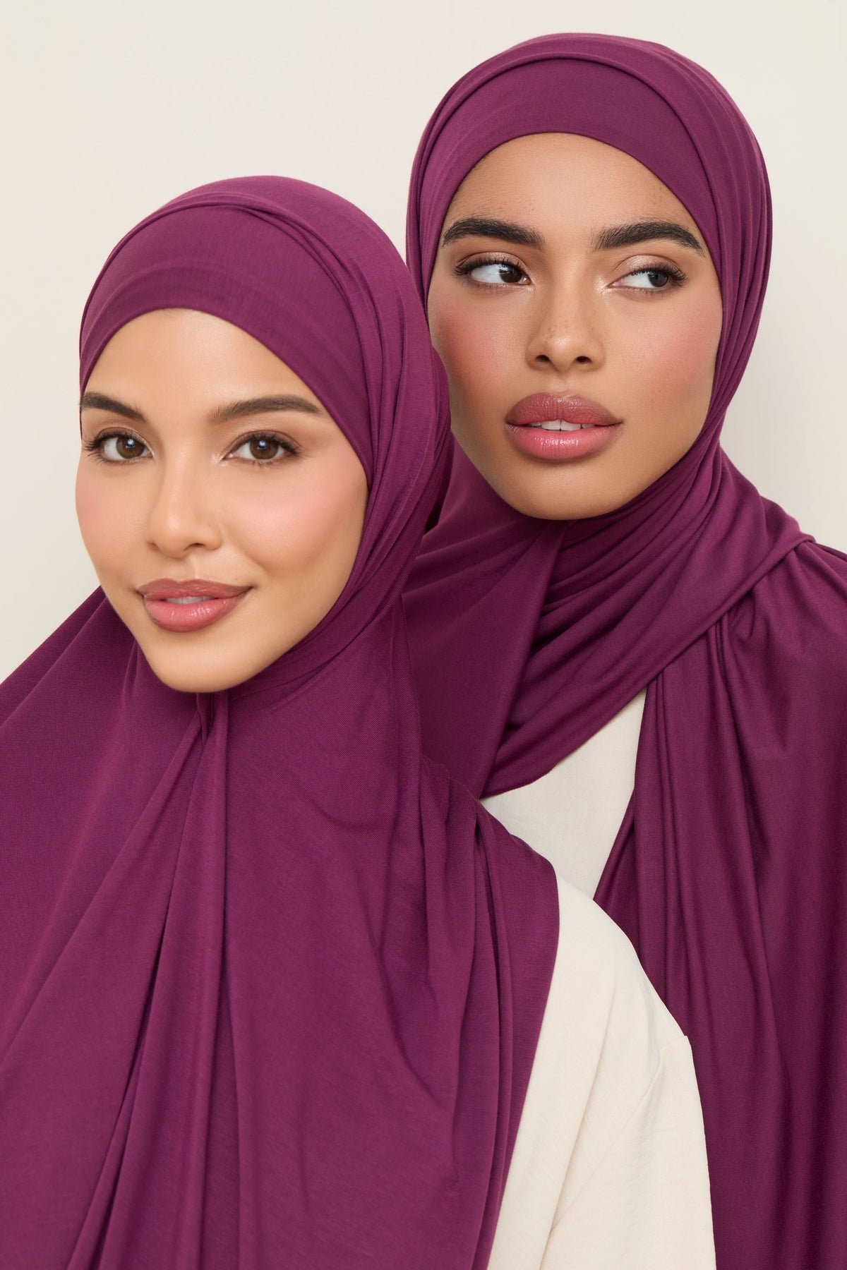 Bamboo Jersey Hijab - Grape