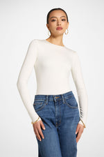 Bamboo Long Sleeve Bodysuit - Ivory