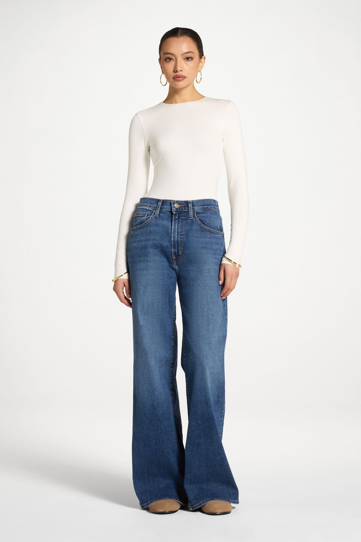 Bamboo Long Sleeve Bodysuit - Ivory