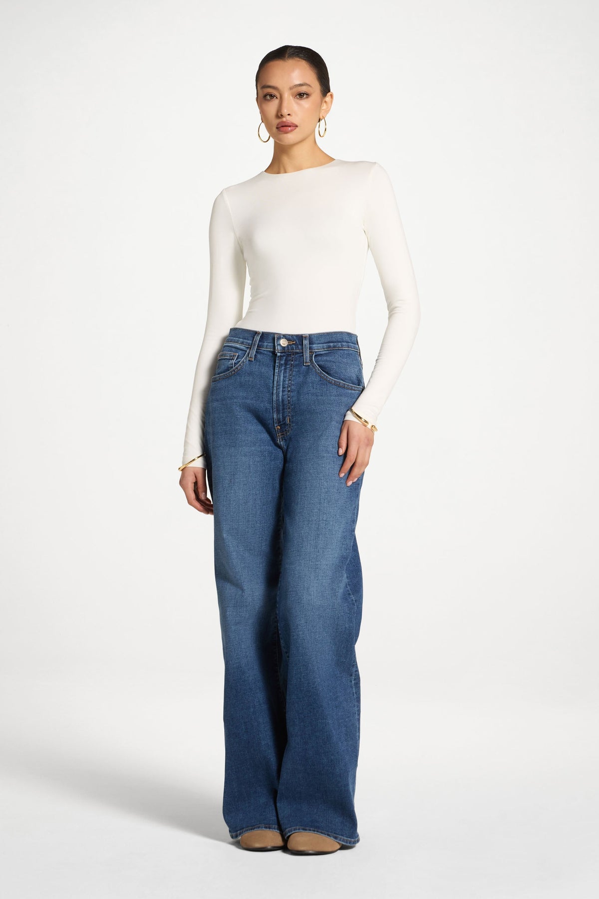 Bamboo Long Sleeve Bodysuit - Ivory