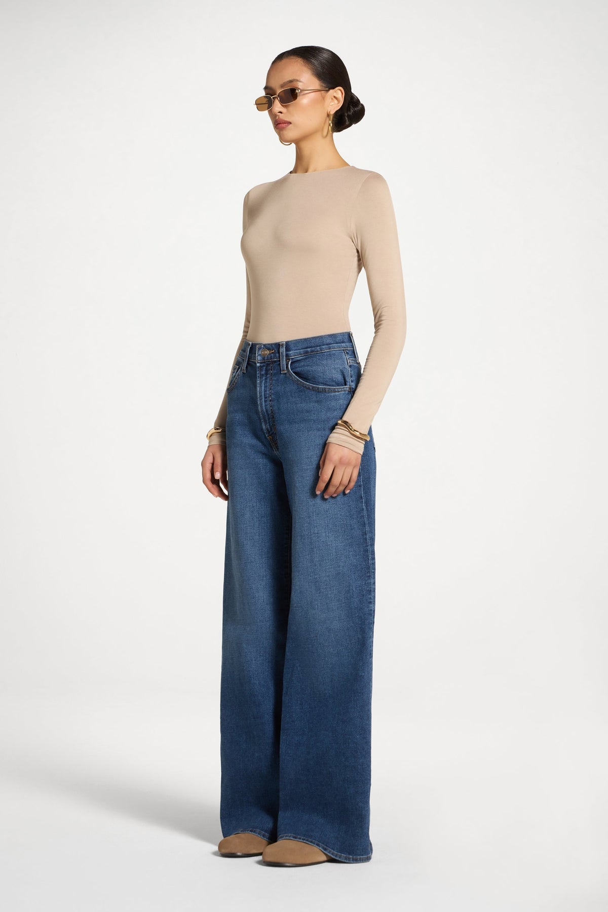Bamboo Long Sleeve Bodysuit - Taupe