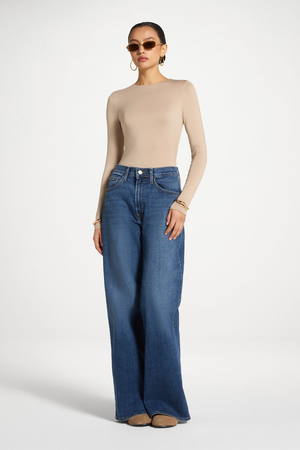 Bamboo Long Sleeve Bodysuit - Taupe