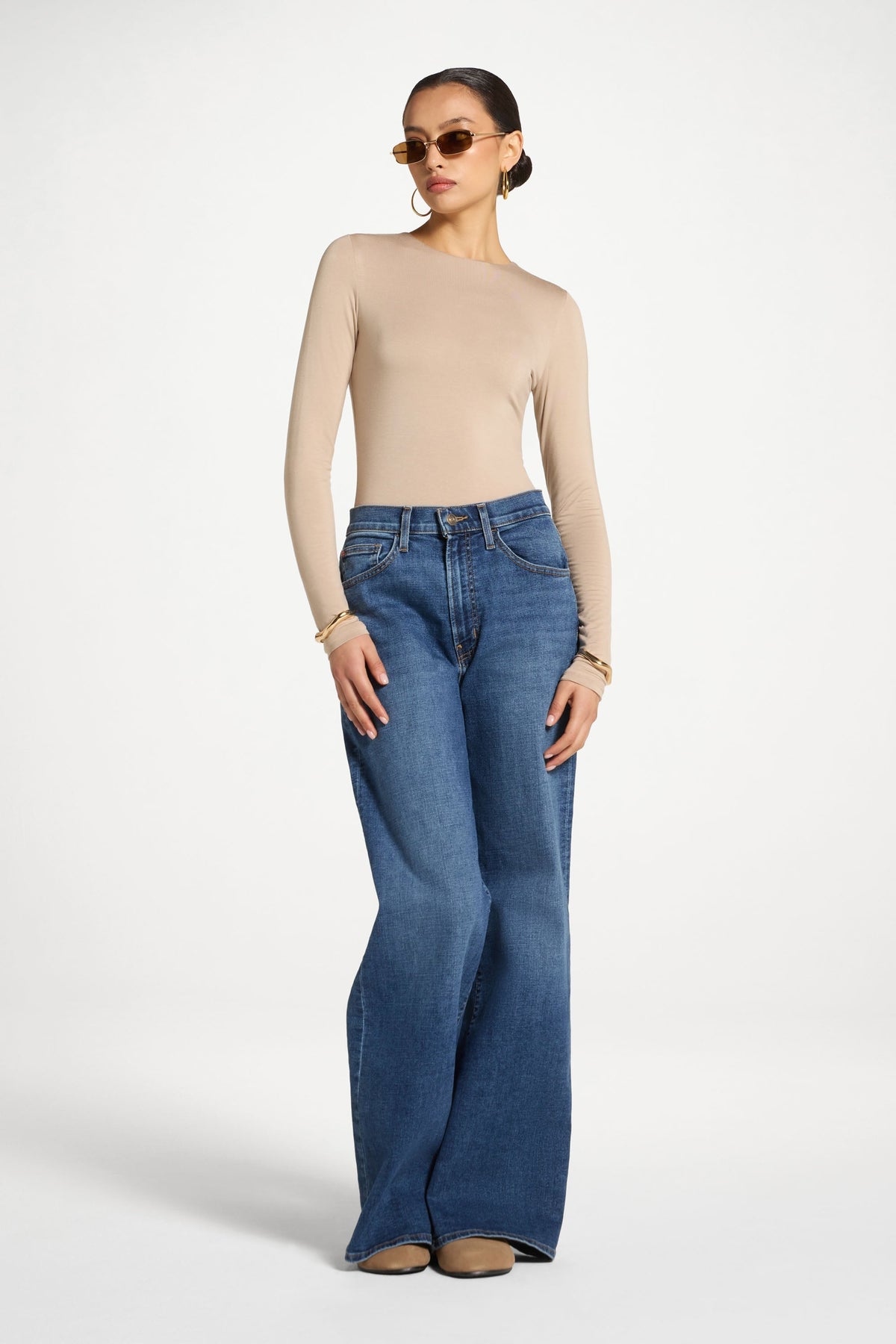 Bamboo Long Sleeve Bodysuit - Taupe